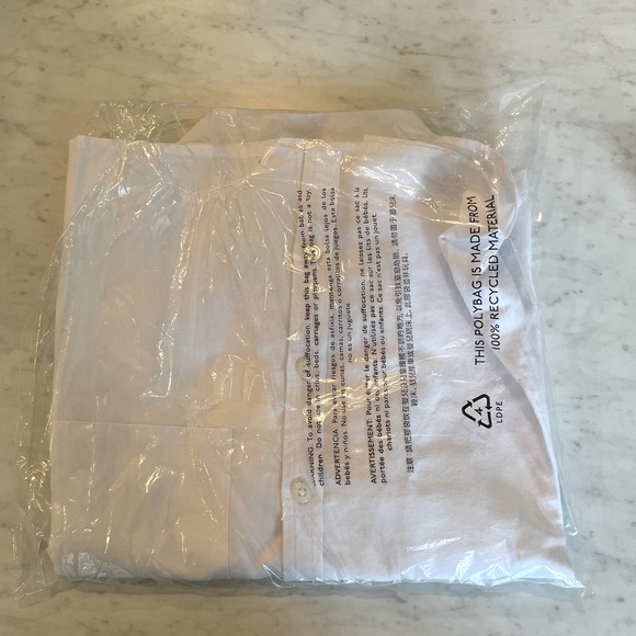 Madewell Cropped Utility Button-Up Shirt Eyelet White NWT Size Large - Picture 7 of 7